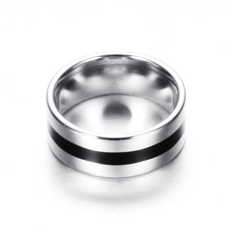 Zorcvens 316l män epoxi titan rostfri ring älskare parringar för kvinnor män silverfärg vintage coola ringar