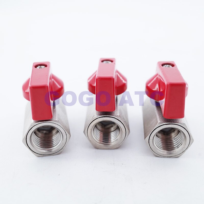 Messing Mini Ball Ventil 1/8 1/4 3/8 1/2 3/4 BSP Weiblich Männlich Gewinde Hardware 2 Weg Ball Ventil Kupfer