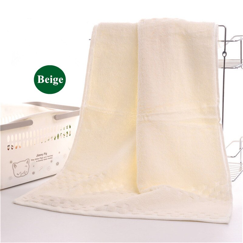 Zhuo  mo 40*75cm 220g luksus egyptisk bomuldsbadehåndklæder til voksne badehåndklæder bløde ansigtsvask håndklæder: Beige