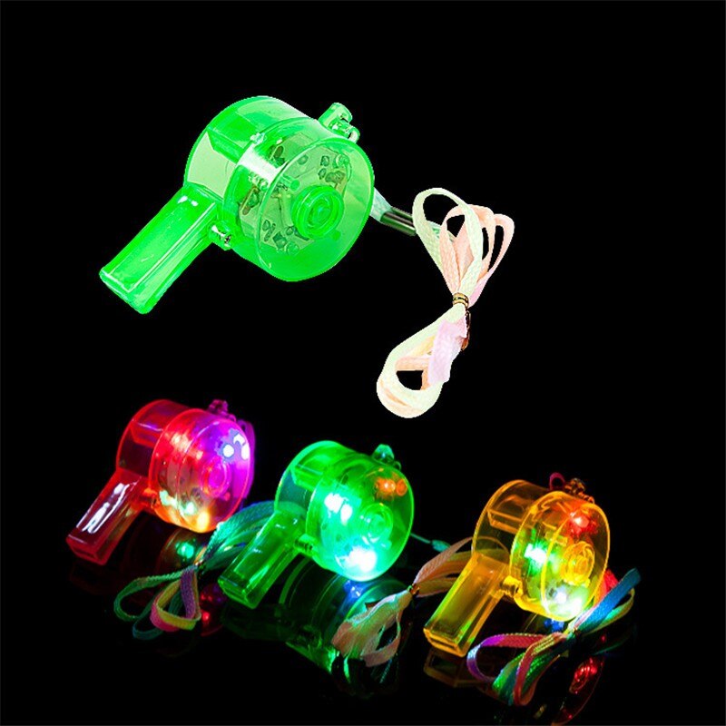 1 Pc Kleurrijke Led Light Up Speelgoed Lichtgevende Fluitje Met Lanyard Speelgoed Voor Kinderen Kids Party Game Favoriete Speelgoed Jongens meisjes