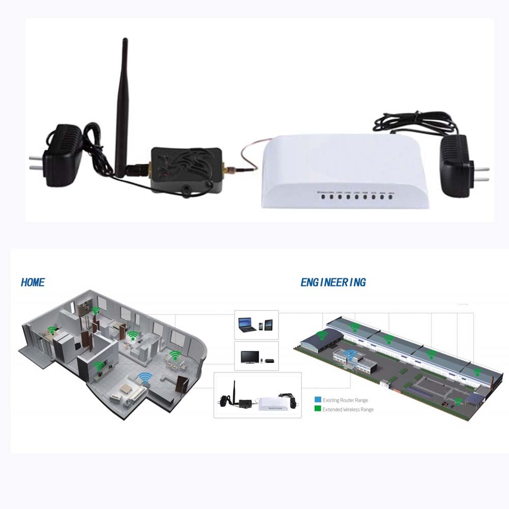 Wireless Amplifier Router 2.4Ghz WLAN Wifi signal booster 4W 4000mW 802.11b/g/n Signal Booster with Antenna for router extender