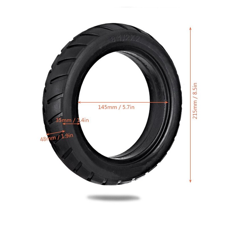 8,5 zoll Vorne/Hinten Rolle Reifen Rad Solide Ersatz Reifen 8 1/2X2 für Xiaomi M365 Elektrische Rolle Skateboard