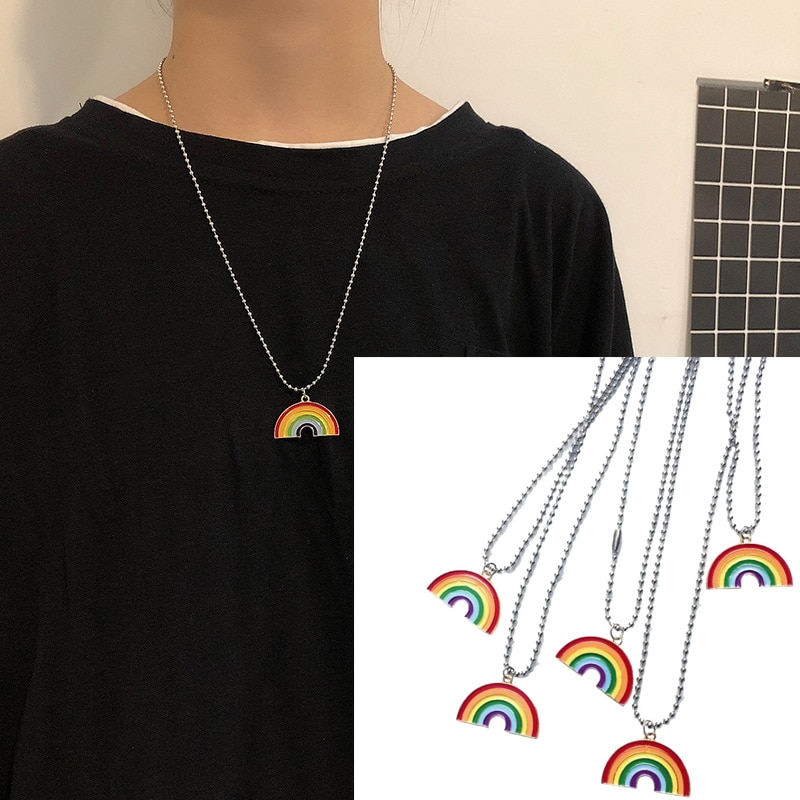 Regenboog Ketting Vrouwen Regenboog Na Wind En Regen Betekent Schoonheid En Geluk Sieraden Lange Hanger Ketting Is Eenvoudig En praktische