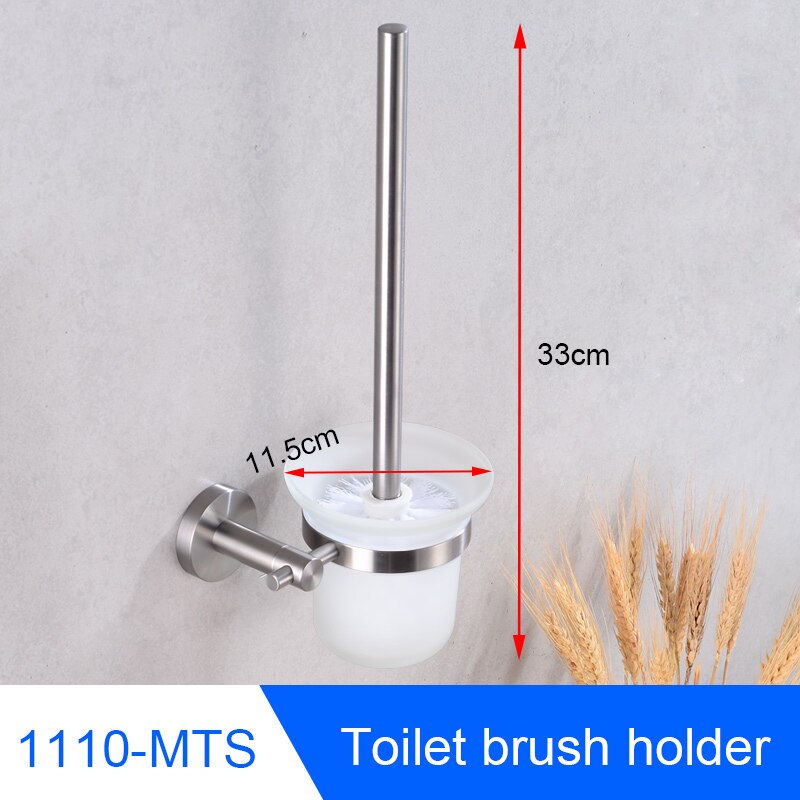 Bathroom Stainless Steel Towel Holder Wall Mounted Towel Rack Hanging Holder Single Towel Bar Ring Robe Hook Toilet Paper Holder: BAL1110-MTS