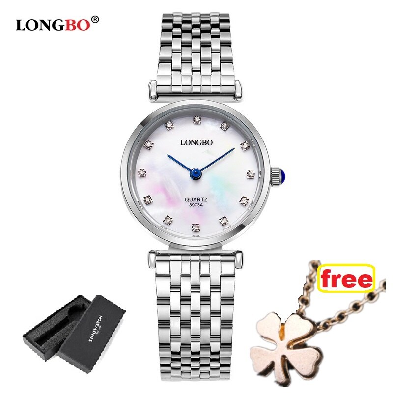 LONGBO Luxe Koppels Horloges Zakelijke Stijl Liefhebbers Mannen Vrouwen Waterdicht Quartz Charms Analoge Horloges 8973: WOMAN SW--BOX