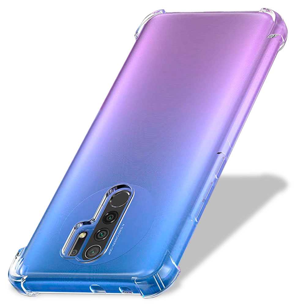 TPU Schutzhülle für Xiaomi Redmi 9 Gerundete Kanten Rückseite Stoßfest Shockproof Gel Fall Hülle Tasche Stoßstange