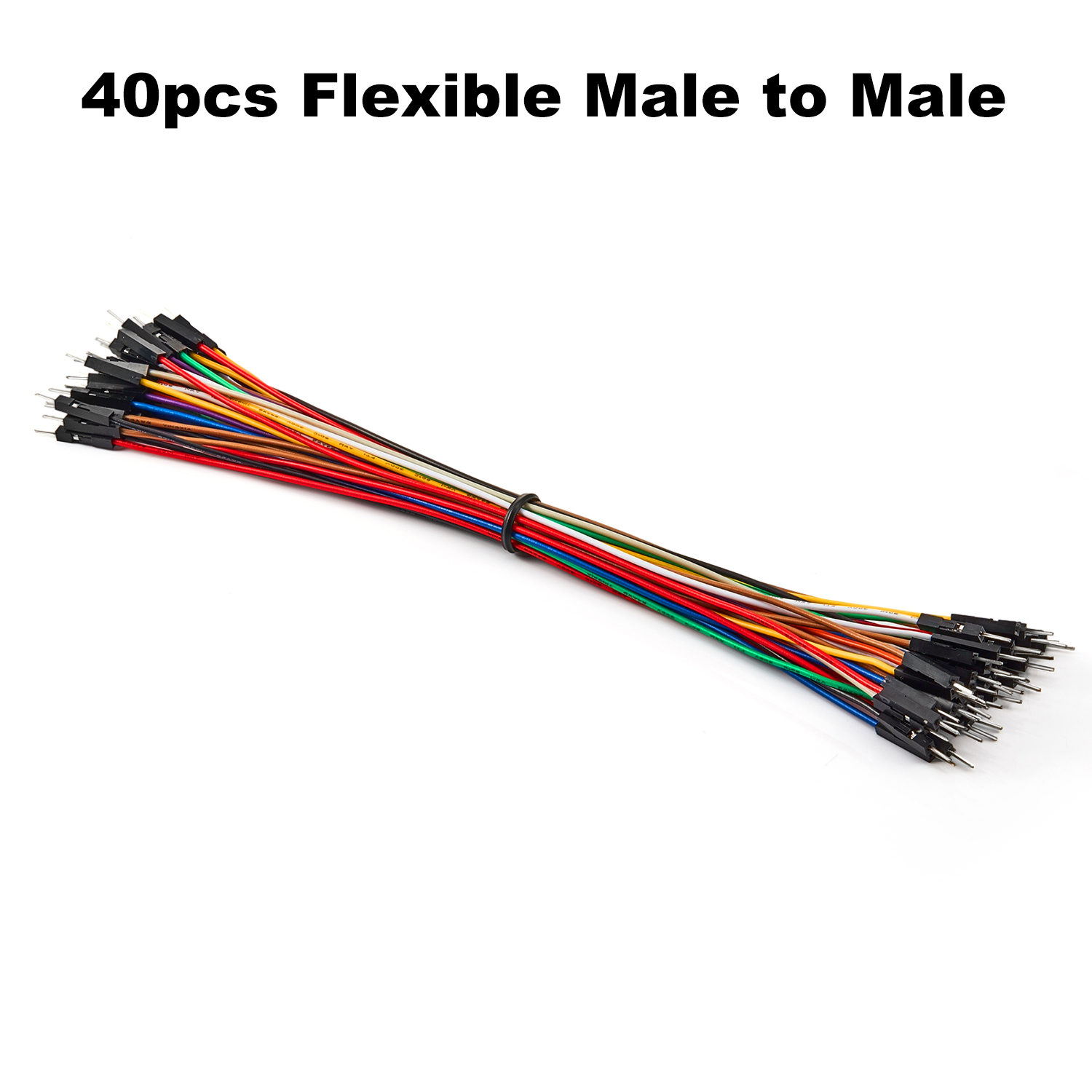 10cm 20cm 30cm 24AWG Dupont Cable Line Copper Long Ribbon Jumper Wire Male Female Connector Kit Set for DIY Arduino Breadboard: 40pcs Flexible M-M / 30cm