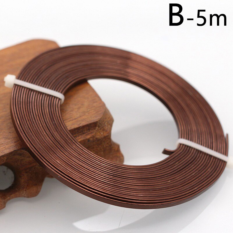 5 Meter 3Mm Platte Anadized Kleur Plated Aluminium Draad Voor Sieraden Maken Armband Craft Diy Accessoires Levert: B