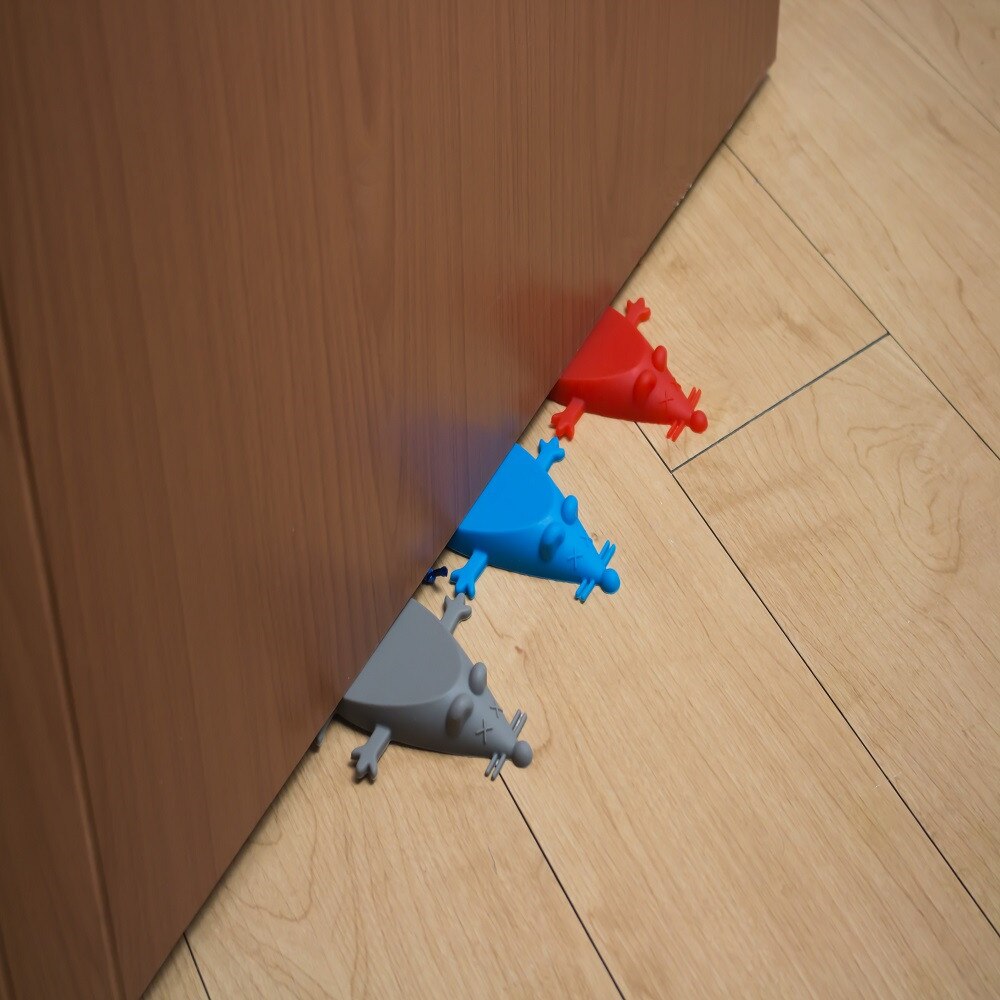 1Pcs Door Stop personality Mouse Shape Security Guard Home Improvement Hardware Gates Doorway Silicone Door Stoppers