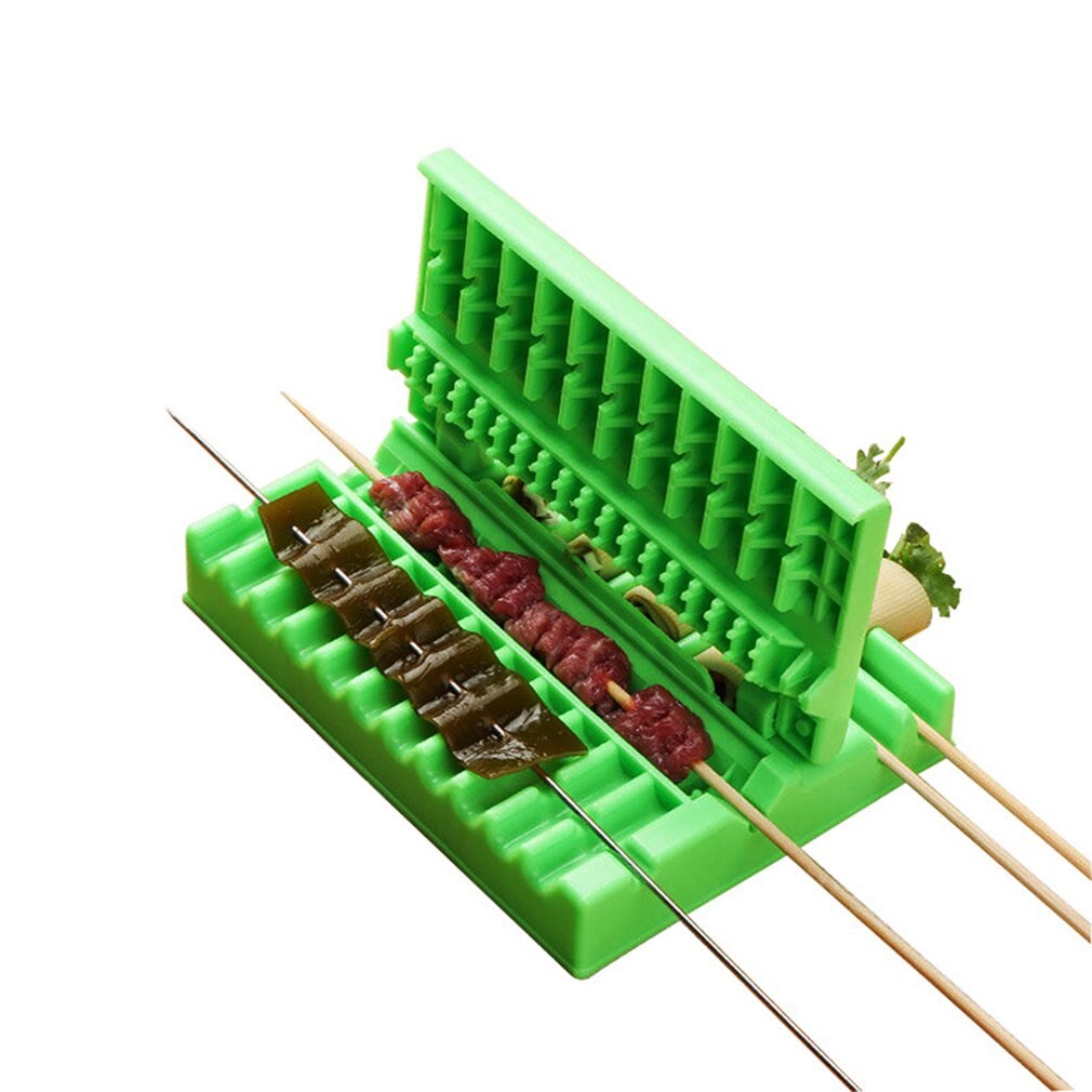 Skewers Kebab Maker Grill Stringer Box Machine Meat Carrier Vegetable Food String Grill Outdoor Barbecue Stringer