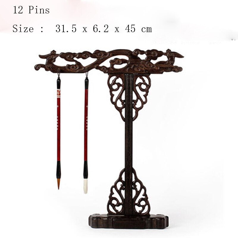 Rose Hout Grote Size Kalligrafieborstel Houder Antieke Stijl Traditionele Schilderen Schrijven Pen Houder Borstel Rack: Style 4