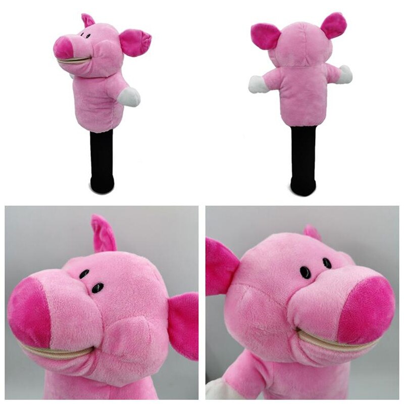 Capa de cabeça de golfe de todos os tipos de animais, capa de mascote de golfe com encaixe para madeira de bilhar, novidade, presente fofo, masculino e feminino: pig