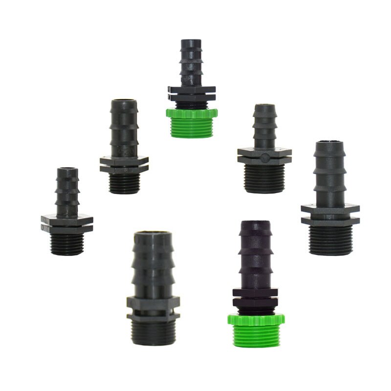Male 1/2 3/4 to 16mm 20mm 25mm Garden Hose Water Connector Tap to 1/2 3/4 Hose Tap Fittings 3pcs
