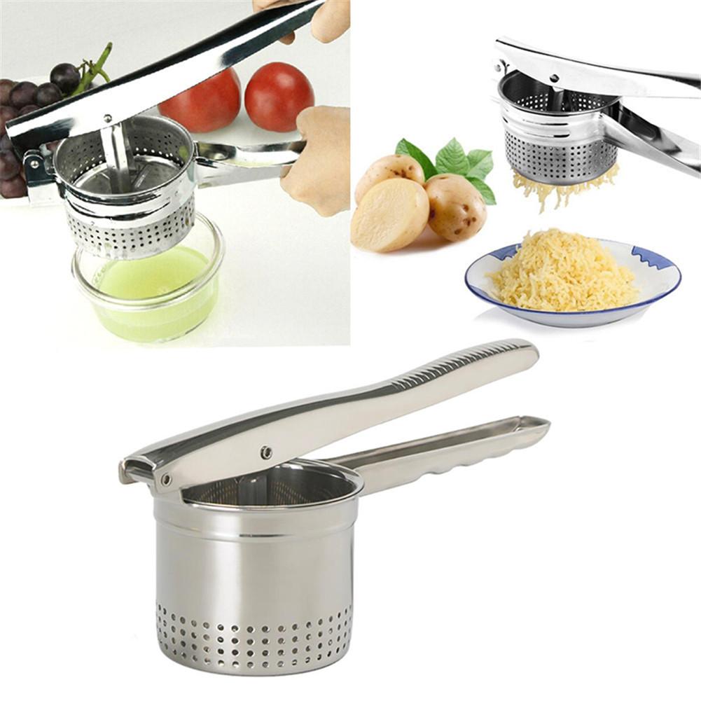 Bærbar manuel saftpresser i rustfrit stål frugtsaftpresser drue vandmelon presset juice babyjuice appelsinjuicer