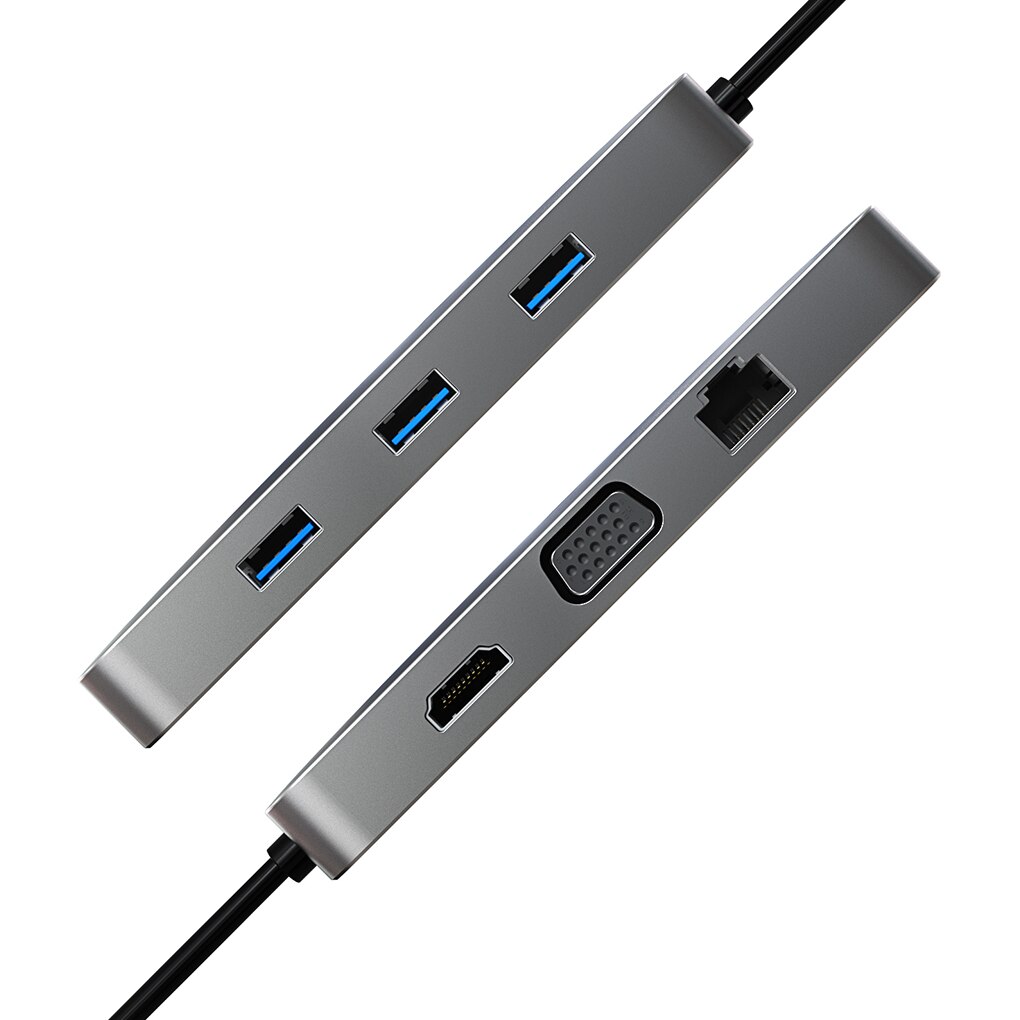 10 in 1 USB 3,0 Hub Adapter Typ C HDMI-compatialble RJ45 VGA 4K PD USB Hub Für macbook Profi Docking Bahnhof