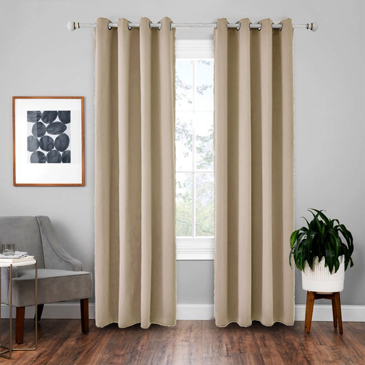 Blackout Curtain, Darken Insulated Curtains, Solid Color Anti-Sun Blackout Living Room Bedroom Single Ornament