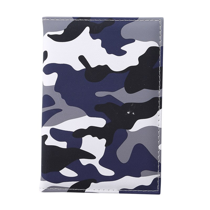 Camouflage Cread Kaarthouder Pu Leather Travel Passport Cover Promotionele Paspoort Case Paspoort Portemonnee Paspoort Pakket: black