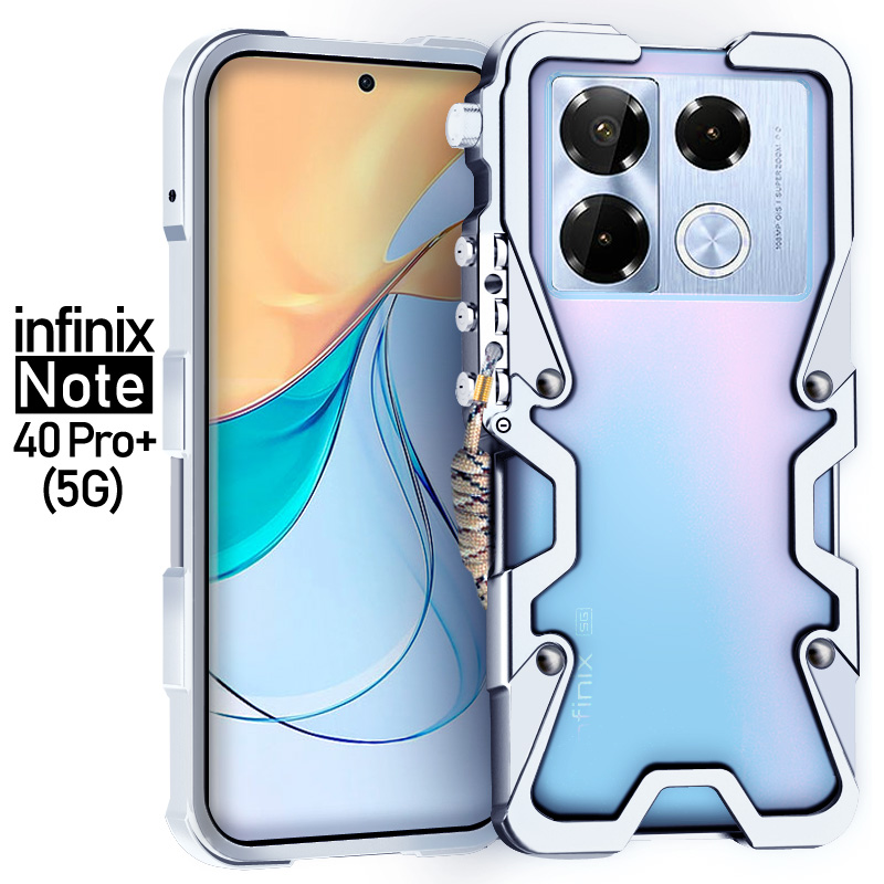 Carcasă metalică pentru infinix  gt 20 gt10 pro, cadru metalic din aluminiu, rezistentă la șocuri, pentru infinix note 30 40 pro zero 30: Roz somon