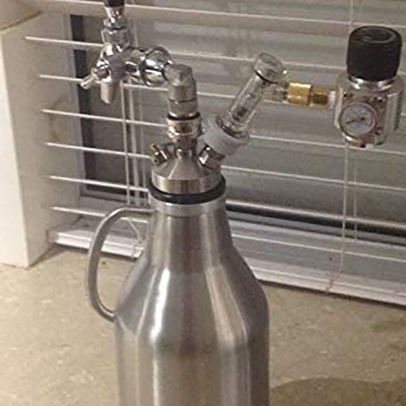 Ball Lock Disconnect with Check Valve Corny Keg Gas Disconnect Check Valve Mfl 1/4 for Home Brewing Cornelius