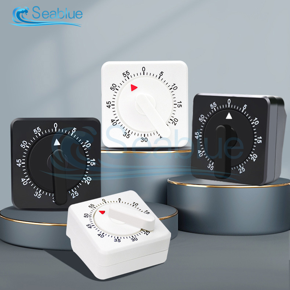Novità Timer Da Cucina Meccanico Quadrato – 60 Minuti, Conto Alla Rovescia Con Promemoria, Senza Batterie