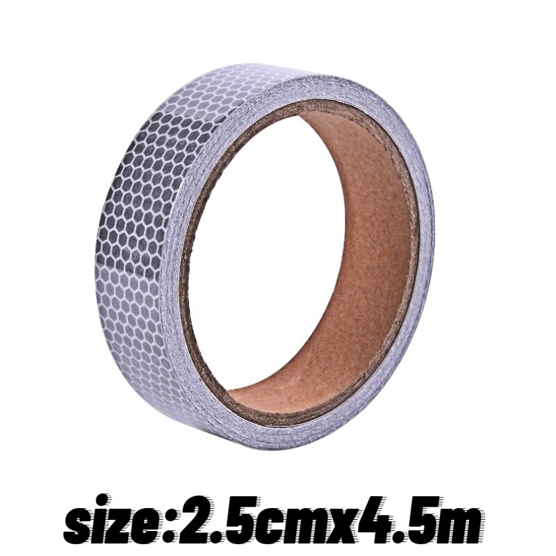Bande autocollante réfléchissante, pour voiture, camion, vélo, remorque, accessoires de voiture, extérieur, bandes réfléchissantes: White 2.5cm