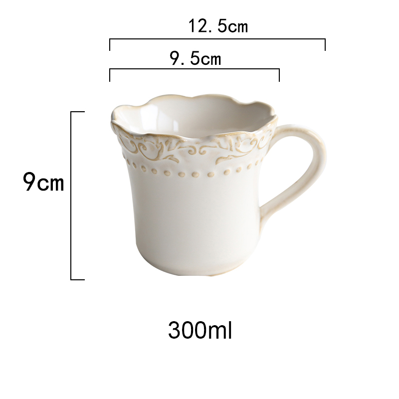 European Tableware Western Dinner Plates Soup Bowl Ceramic Dinner Plate French Baroque Retro Embossed Palace Style Plates: style06