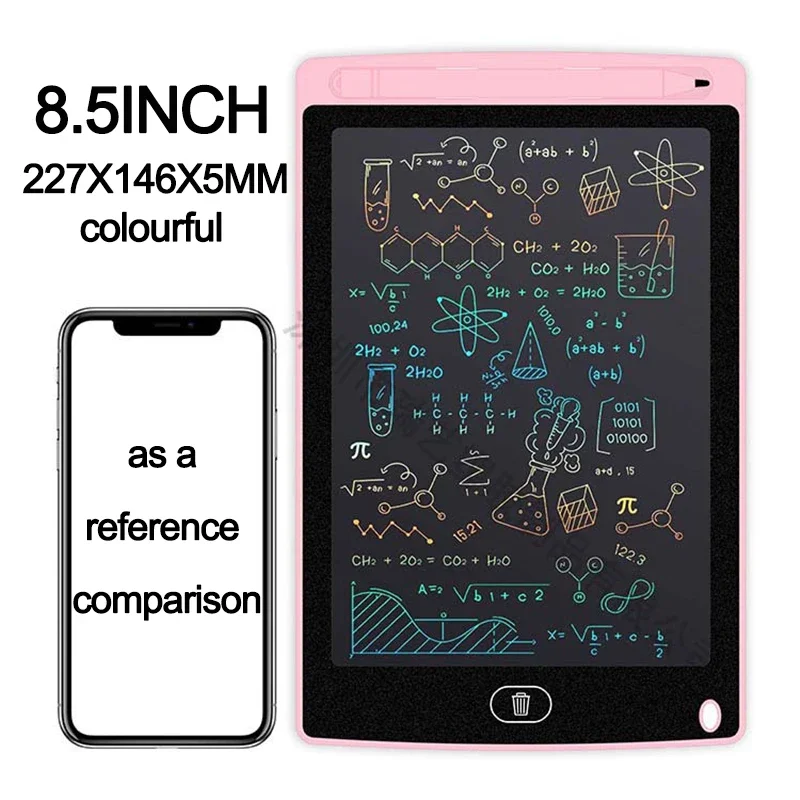 Tableta de escritura LCD de 4,4/8,5/pulgadas, tablero de dibujo para niños, Bloc de dibujo de grafiti, juguetes, pizarra de escritura a mano, tablero de dibujo mágico, juguete para: Castaño