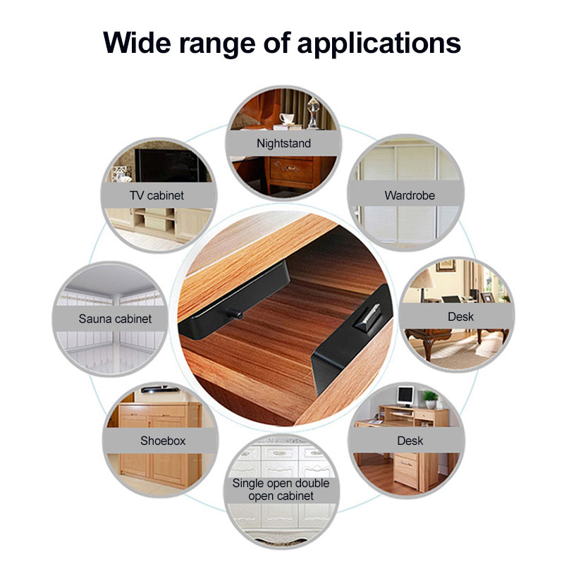 Tuya Smart Drawer Cabinet Lock Keyless 5.0 APP Keyless Invisible Cabinet Lock App Safe Security Home