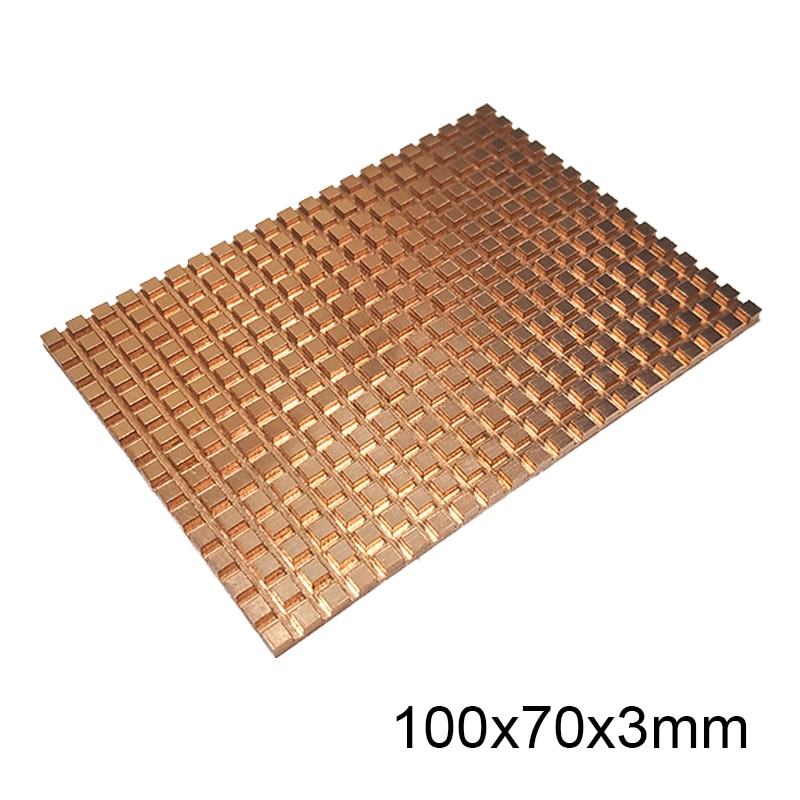 Ultra Thin Pure Copper Laptop Notebook Mechanical Hard Disk SATA3 HDD SSD Cooler Heat Sink Cooling 2.5 Inch 100x70x2/3/4mm: 100x70x3mm