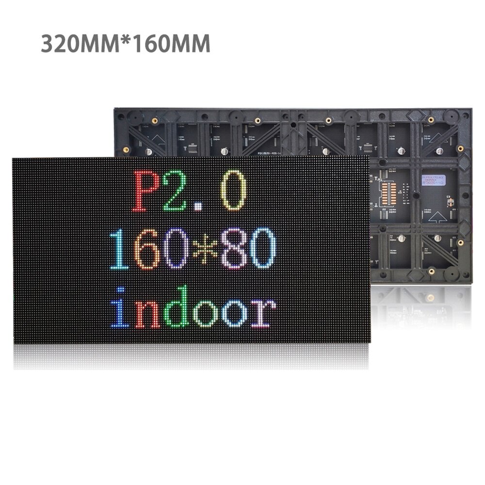 Indoor P2LED Module 320 * 160mm 160 * 80 Pixel RGB HD Full Color LED Video Wall Panel