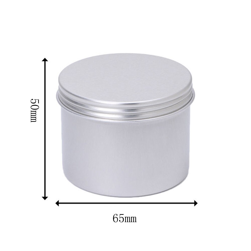 Aluminium Jar Round Container Empty Pot Jar Tin Container Silver Box Screw Lid Craft Cans Box Refillable Bottles Makeup#55: A