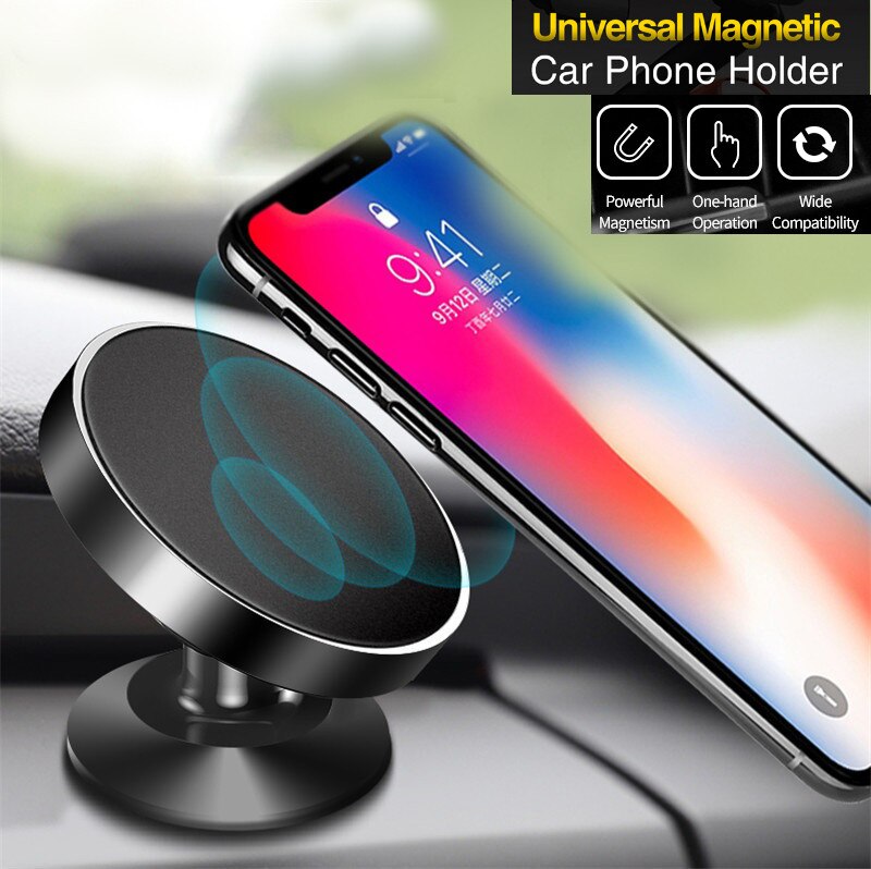 Universele Autohouder 360 Graden Magnetische Auto Telefoon Houder Gps Stand Air Vent Magneet Mount Voor Iphone Se 11 pro Xs Max Xr X