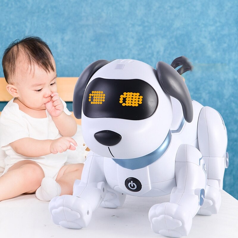 Afstandsbediening Hond Rc Robotic Stunt Puppy Dansen Programmeerbare Smart Speelgoed Met Geluid Interactieve