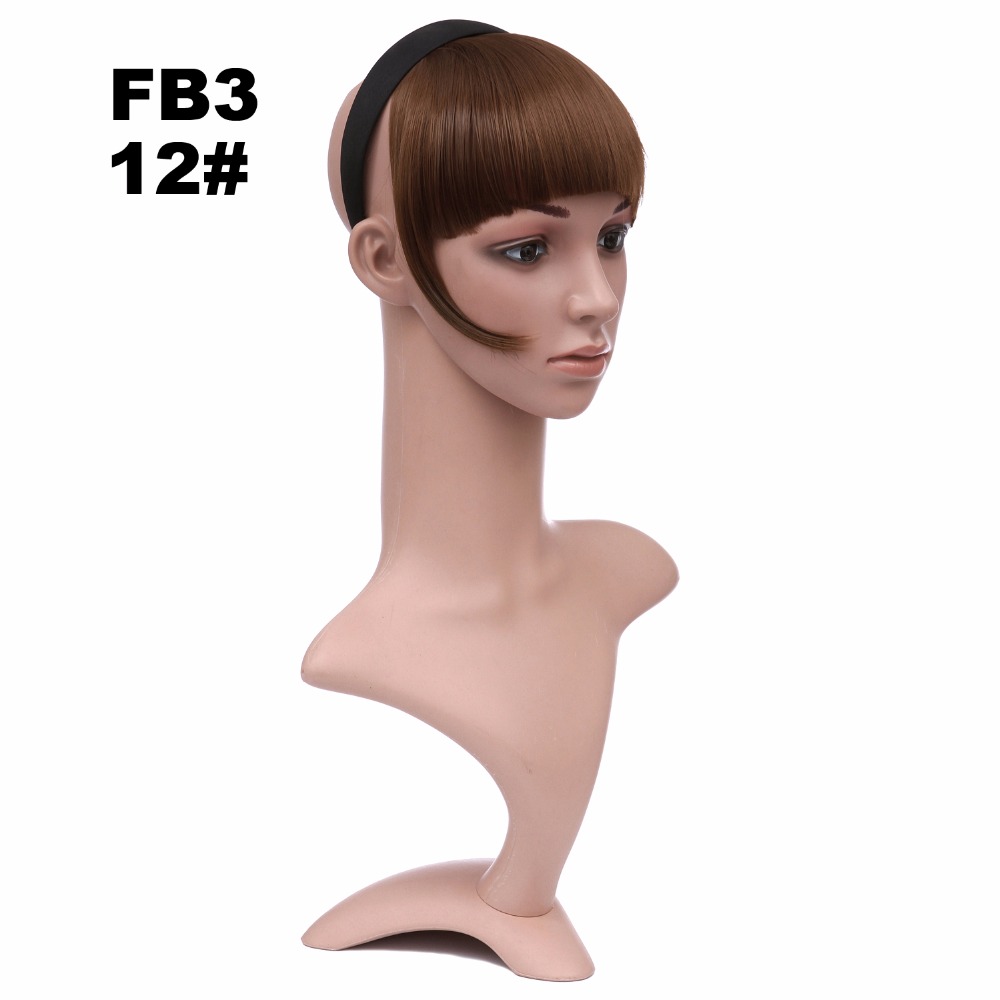 Girlshow – frange synthétique frange courte avec tresses, bandeau, frange émoussée FB3, 6 pouces, 16 couleurs disponibles, 50g, 1 pièce