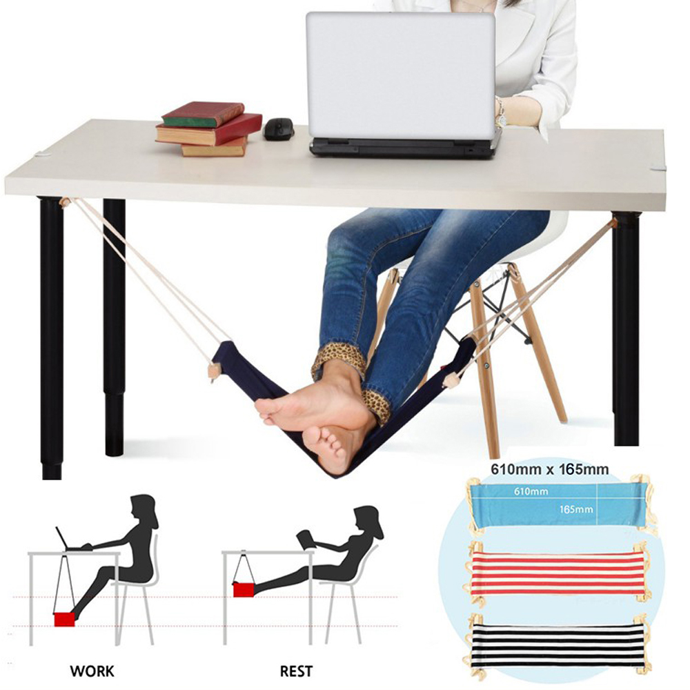 Polyester Fuß Rest Schreibtisch Hängematte, Mini Büro Unter Schreibtisch Fuß Rest Stehen Fuß Hängematte, Einstellbare Schreibtisch Füße Hängematte