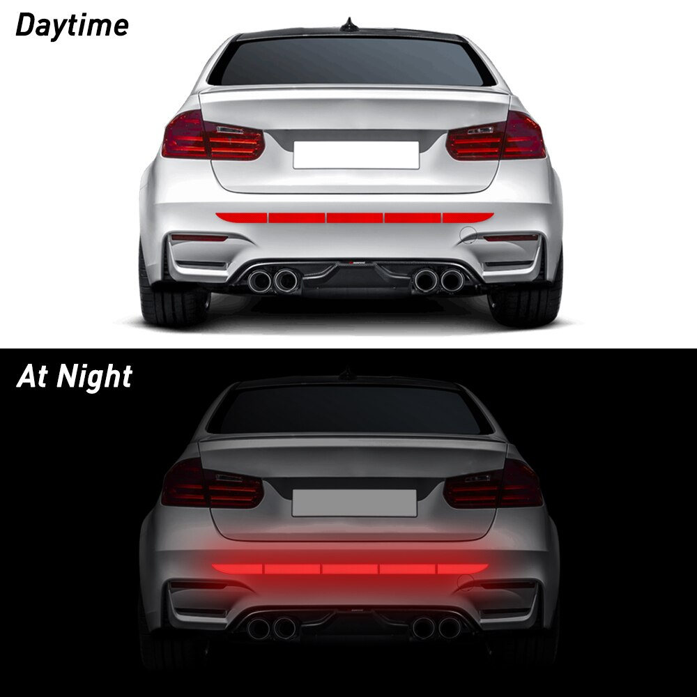 For Renault Megane 3 4 Car Bumper Reflective Tape Strip Stickers High Reflective Tape Auto Exterior Accessories for Renault Arka: Red