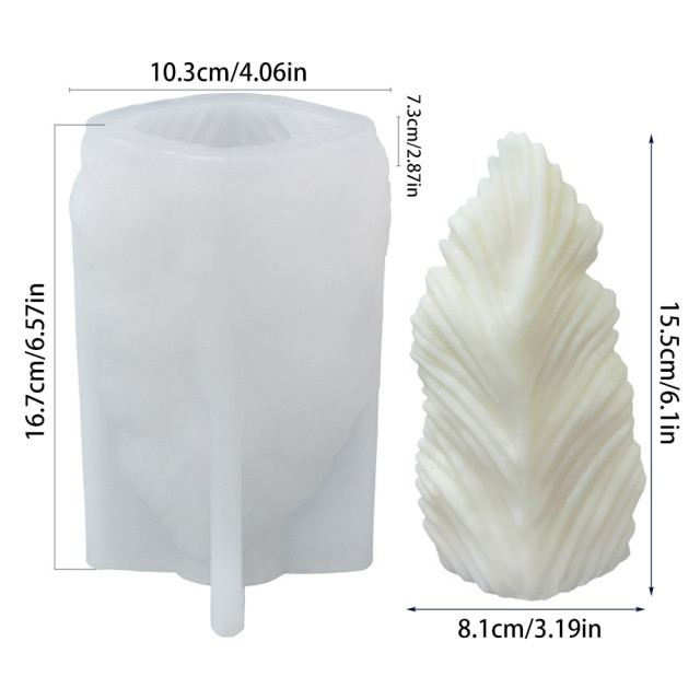 Leaf-Vormige Zeewier Shell Geurende Kaars Siliconen Mal Diy Handgemaakte Zeep Gips Hars Maken Mould Home Decoratie Ornamenten: Small leaf