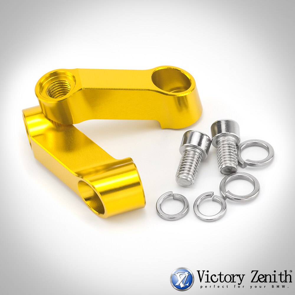 Adaptador de extensión espaciador para espejo elevador, extensores, espaciador, para BMW F 800R F900 R F900XR K1200R Sport K 1300R R1200R LC R1250R F900R: Oro