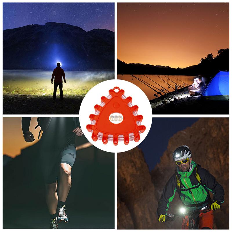 Advarselstrekant sikkerhedsblus til vejkantsadvarsel robust trekant advarselsblinkende lys advarsels-led vejblus til