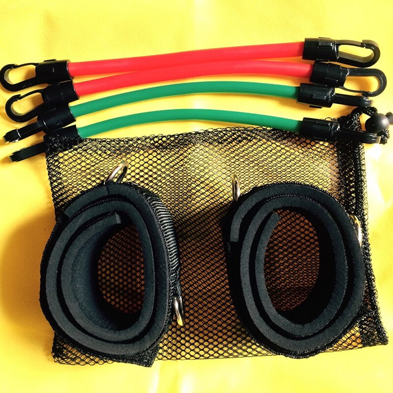 dispositivo de entrenamiento de Taekwondo, resistencia ajustable antideslizante, cuatro unidades, traje rojo verde negro, cuerda de tracción