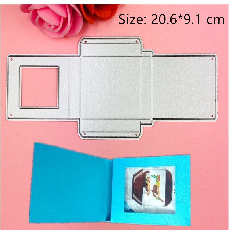 paquete de marco, caja de puerta, troqueles de corte de Metal para sello para álbum de recortes de manualidades/álbum de fotos decorativo en relieve, tarjetas de papel: Caqui oscuro