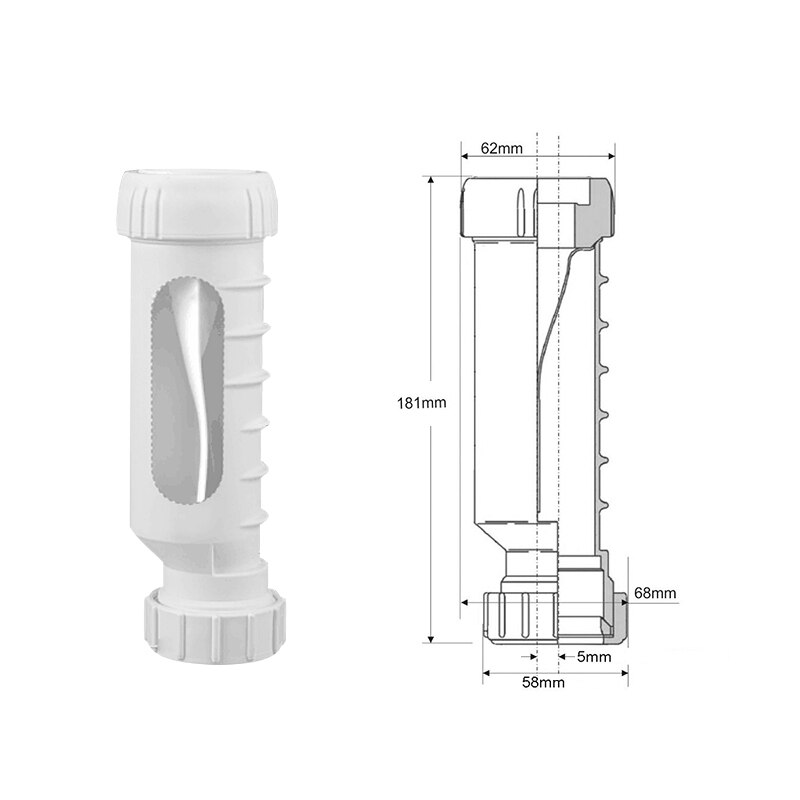 Marine Boat Yacht RV Caravan PVC Waste Check Valve One-way Check Valve for Sewerage Pipe of Pipeline Drainage Pipe