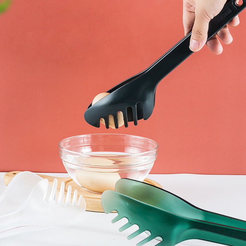 Pinzas de comida de Material para PC, cuchara para ensalada, accesorios para hornear, artículos para el hogar, utensilios de cocina, pinzas para pan