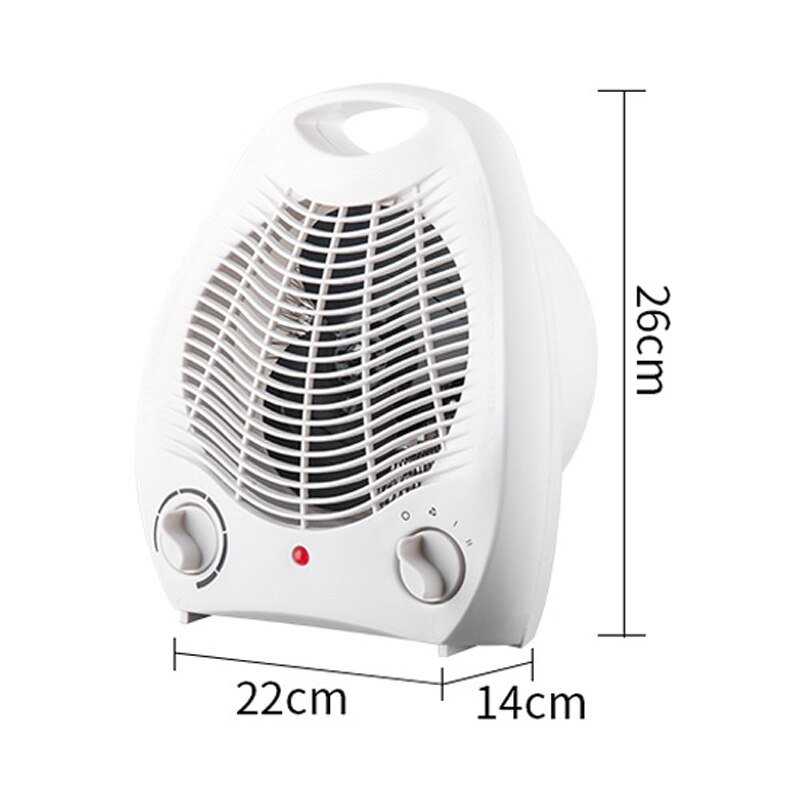 2000W Electric Fan Indoor Heater Portable Electric Space Heater Mini Heater Fan Rotating Heater (EU PLUG)