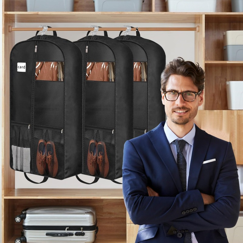 Borsa porta abiti mobile di colore nero