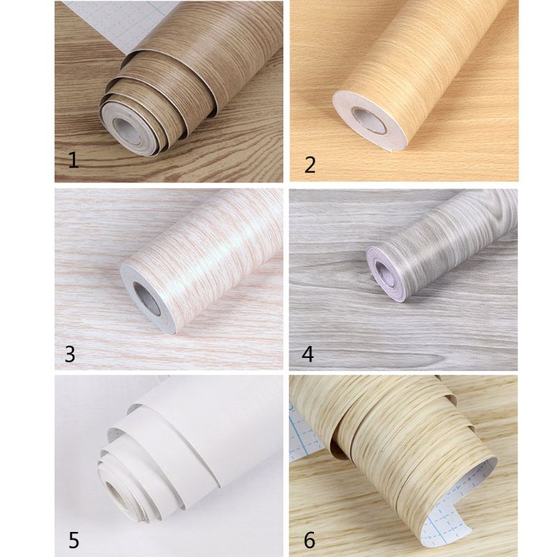 Bois Peler et Coller Stickers Muraux Papier Décoratif Film Auto-Adhésif pour Meubles En Bois Véritable Sensation Tactile Surfaces