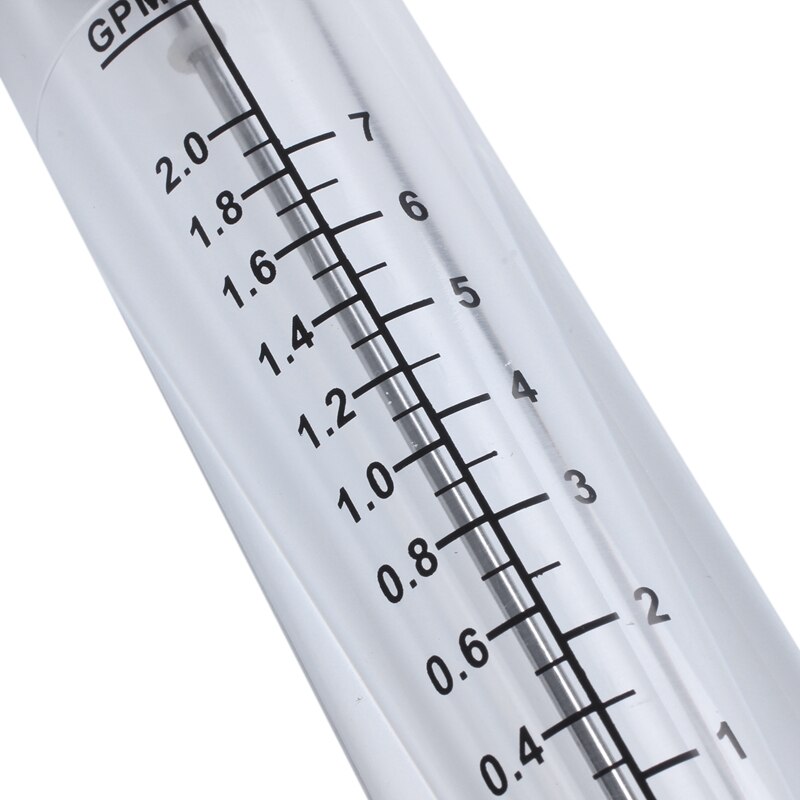 GTBL-medidor de flujo de líquido de agua en línea, LZT rotámetro, rosca hembra de 1/2 &quot;, 0,2-2,0 GPM 1-7 LPM