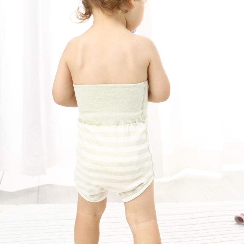 Økologisk farvet bomuld baby undertøj baby shorts baby undertøj høj talje beskyttelse mave
