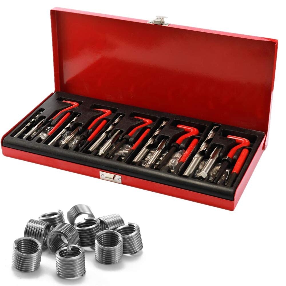13Pcs Thread Repair Kit High Speed Steel Thread Repair Kit Engine with Hex Wrench Various Specifications Twist Drill Repair Too