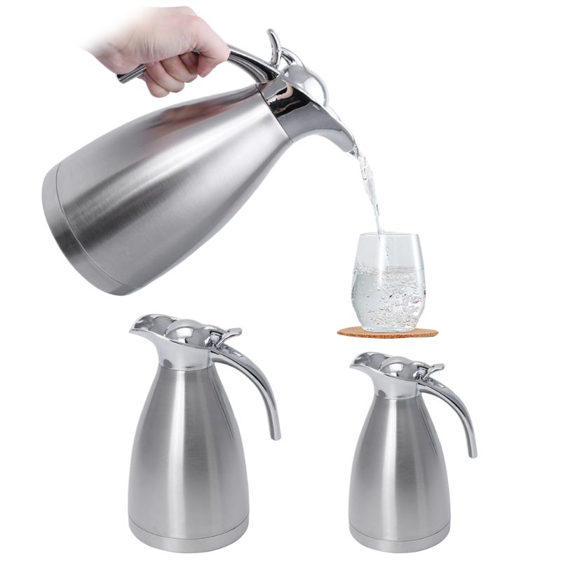 Stainless Steel Vacuum Insulation Pot Water Kettle Thermo Jug 1.5L 2.0L